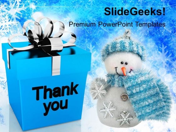 Thank You Christmas Presents Festival PowerPoint Templates Ppt Backgrounds For Slides 1112