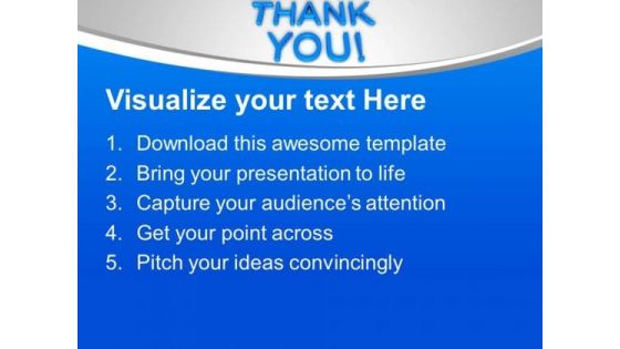 Thank You Metaphor PowerPoint Templates Ppt Backgrounds For Slides 0113