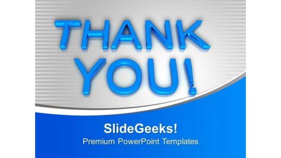 Thank You Metaphor PowerPoint Templates Ppt Backgrounds For Slides 0113