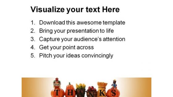 Thanks Giving Nature PowerPoint Template 0610