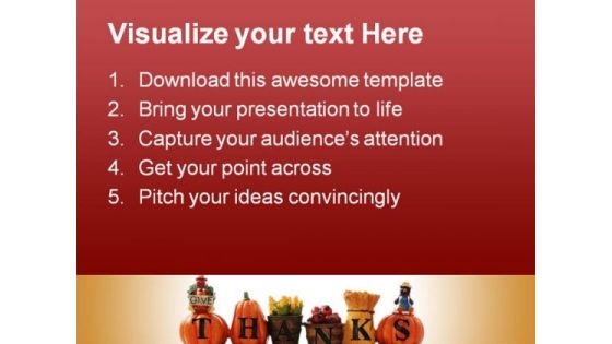 Thanks Giving Nature PowerPoint Template 0610
