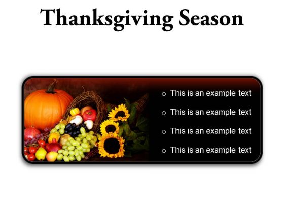 Thanksgiving Season Festival PowerPoint Presentation Slides R