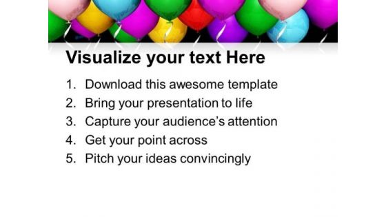 Theme Balloons For Party And Celebration PowerPoint Templates Ppt Backgrounds For Slides 0613