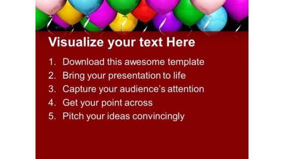 Theme Balloons For Party And Celebration PowerPoint Templates Ppt Backgrounds For Slides 0613