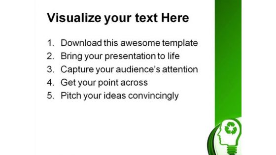 Think About Recycling Nature PowerPoint Themes And PowerPoint Slides 0911