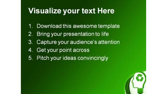 Think About Recycling Nature PowerPoint Themes And PowerPoint Slides 0911