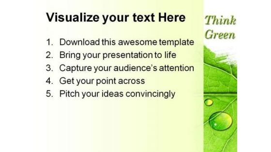 Think Green Nature PowerPoint Template 1110