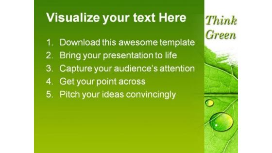 Think Green Nature PowerPoint Template 1110