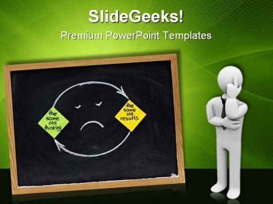 Thinking And Results Business PowerPoint Themes And PowerPoint Slides 0711
