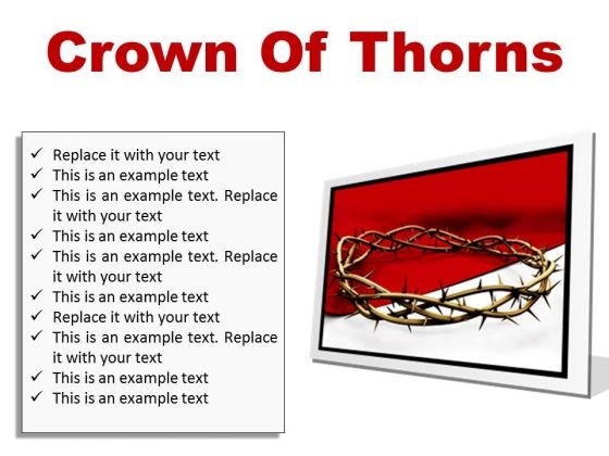 Thorns Of Crown Religion PowerPoint Presentation Slides F