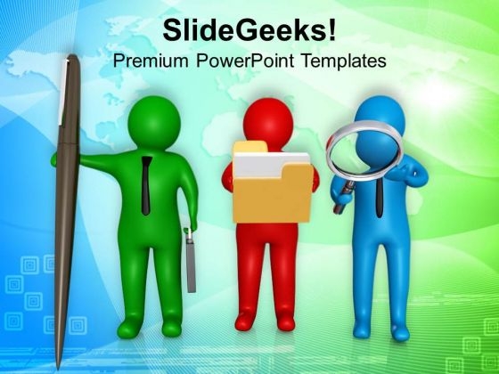 Three Different People With New Ideas PowerPoint Templates Ppt Backgrounds For Slides 0713