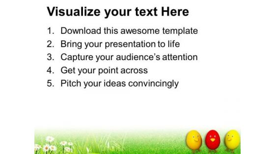 Three Easter Eggs Toys Festival PowerPoint Templates Ppt Backgrounds For Slides 0313