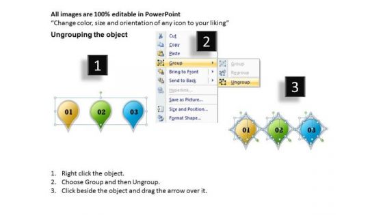 Three Numbered Balloons PowerPoint Presentation Template