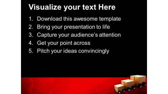 Three Package For Delivery Transportation PowerPoint Templates Ppt Backgrounds For Slides 0313
