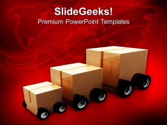 Three Package For Delivery Transportation PowerPoint Templates Ppt Backgrounds For Slides 0313