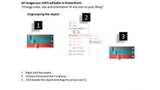 Three Steps For Marketing Process PowerPoint Template