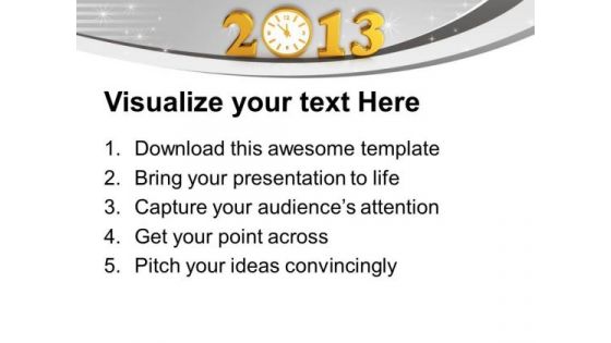 Time Concept With Clock New Year PowerPoint Templates Ppt Backgrounds For Slides 0113