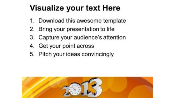 Time Concept With New Year PowerPoint Templates Ppt Backgrounds For Slides 1212