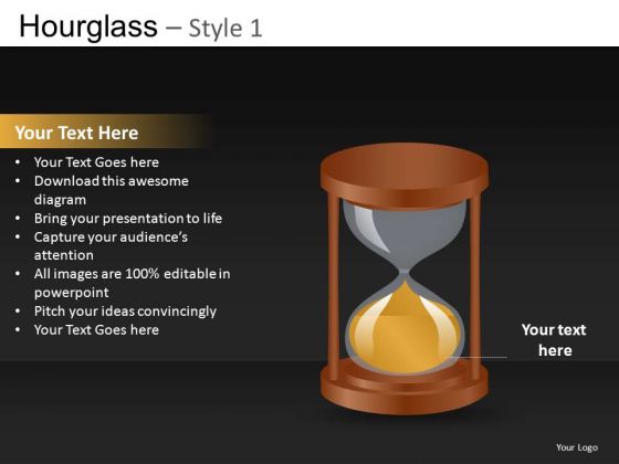 Time Out Hourglass PowerPoint Editable Ppt Slides