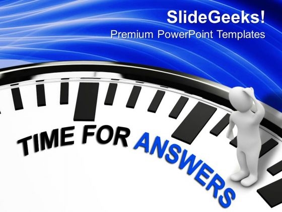 Time To Answer The Questions PowerPoint Templates Ppt Backgrounds For Slides 0313