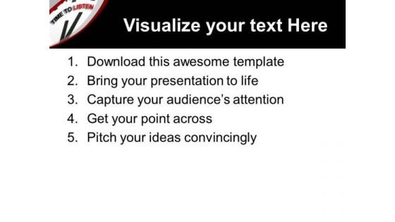 Time To Listen Music PowerPoint Templates Ppt Backgrounds For Slides 0513
