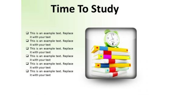 Time To Study Education PowerPoint Presentation Slides S
