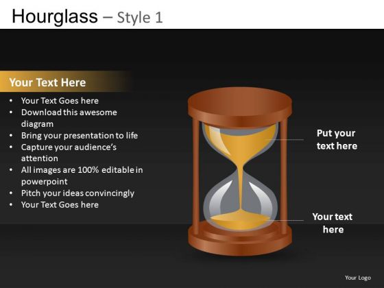 Time Urgency Concept Hourglass PowerPoint Templates