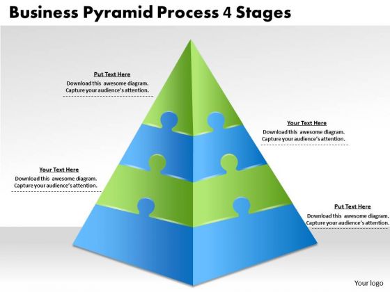 Timeline PowerPoint Template Business Pyramid Process 4 Stages