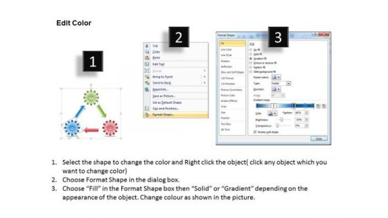 Timeline Ppt Template 3 Staged Gears Activities