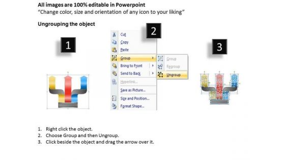 Timeline Ppt Template 3 Staged Info Graphics Diagram