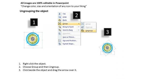 Timeline Ppt Template 3 Stages Circular Operating Model