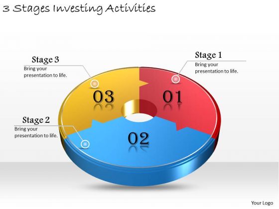 Timeline Ppt Template 3 Stages Investing Activities