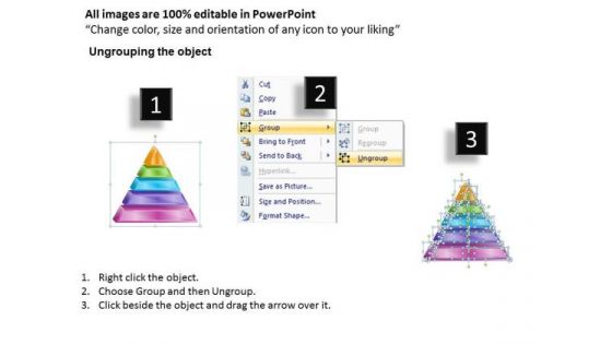 Timeline Ppt Template 5 Staged Process Optimization Pyramid