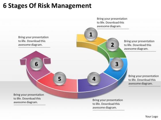 Timeline Ppt Template 6 Stages Of Risk Management