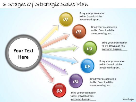 Timeline Ppt Template 6 Stages Of Strategic Sales Plan