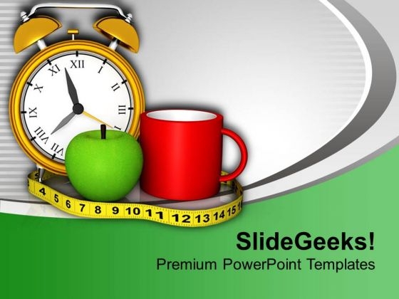 Timely Breakfast Can Reduce Inches Health PowerPoint Templates Ppt Backgrounds For Slides 0313