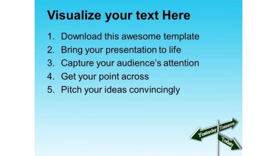 Today Tomorrow Future Signs PowerPoint Templates And PowerPoint Themes 0612