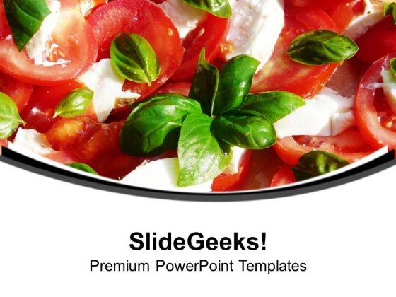 Tomato And Mozzarella Salad Nutrition PowerPoint Templates Ppt Backgrounds For Slides 0313