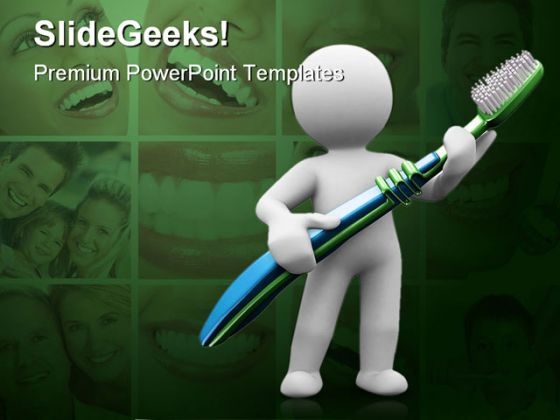 Tooth Brush Health PowerPoint Background And Template 1210
