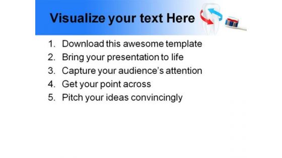 Tooth Brush Medical PowerPoint Backgrounds And Templates 1210