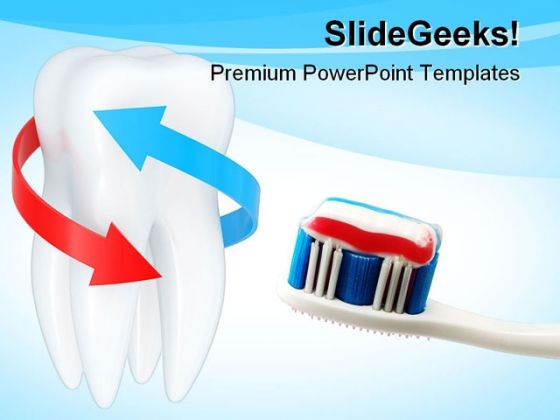 Tooth Brush Medical PowerPoint Backgrounds And Templates 1210