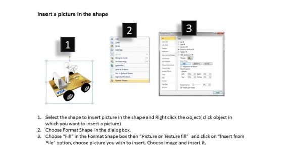 Top Business People 3d Man On Small Car Made Of Credit Card PowerPoint Slides