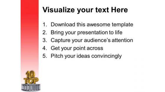 Top Ten Business Award Winners PowerPoint Templates Ppt Backgrounds For Slides 0313