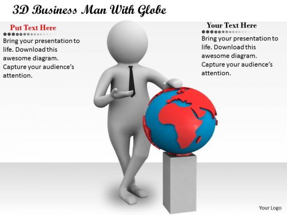 Total Marketing Concepts 3d Business Man With Globe Characters