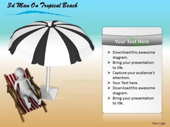 Total Marketing Concepts 3d Man Tropical Beach Business Statement