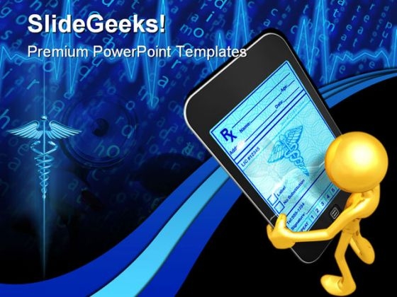 Touch Screen Medical PowerPoint Template 0610