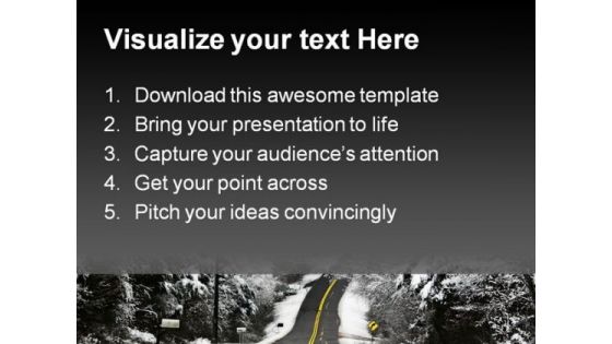 Tough Road Transportation PowerPoint Template 0610
