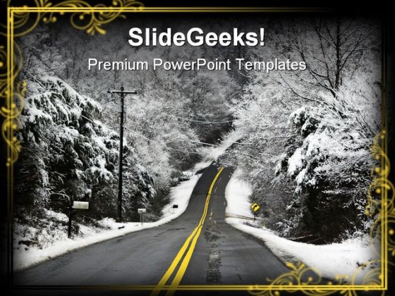 Tough Road Transportation PowerPoint Template 0610