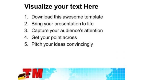 Trademark With Padlock Copyright Protection Security PowerPoint Templates And PowerPoint Themes 0712