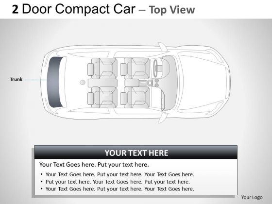Traffic 2 Door Gray Car Top PowerPoint Slides And Ppt Diagram Templates